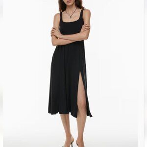 Aritzia Wilfred Market Dress Midi Black With Slit Size Medium